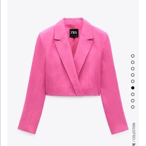 Zara Pink Cropped Blazer